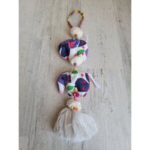 Plush unique elephant hanging ornament rainbow home decor